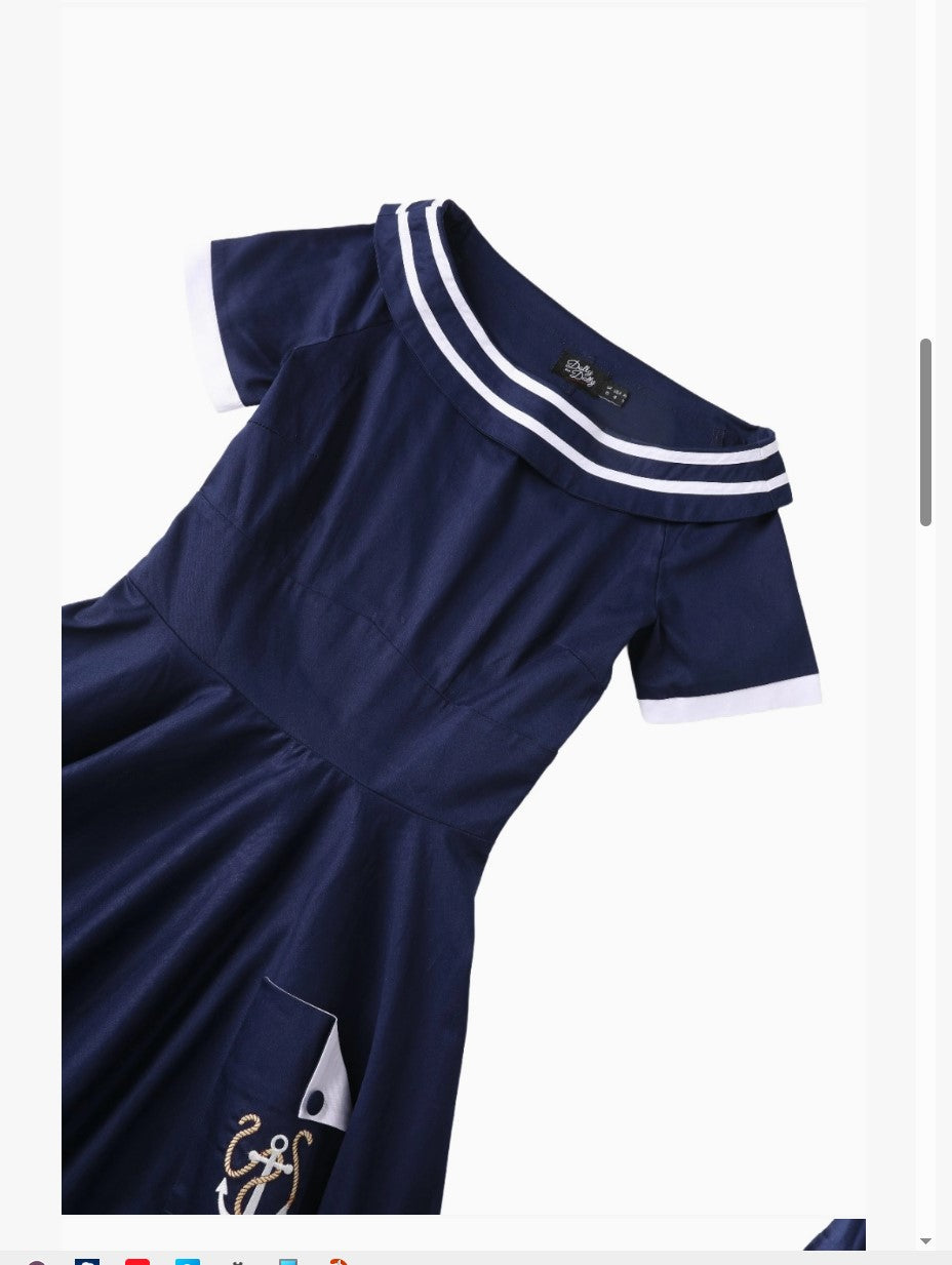 Vestido Náutico com Âncora
