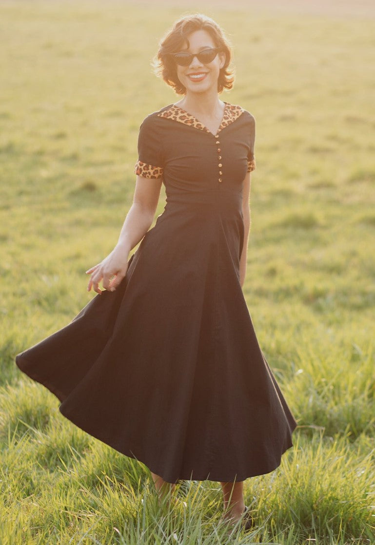 Vestido swing preto