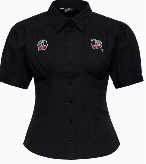 Blusa 'Cherry' em Preto
