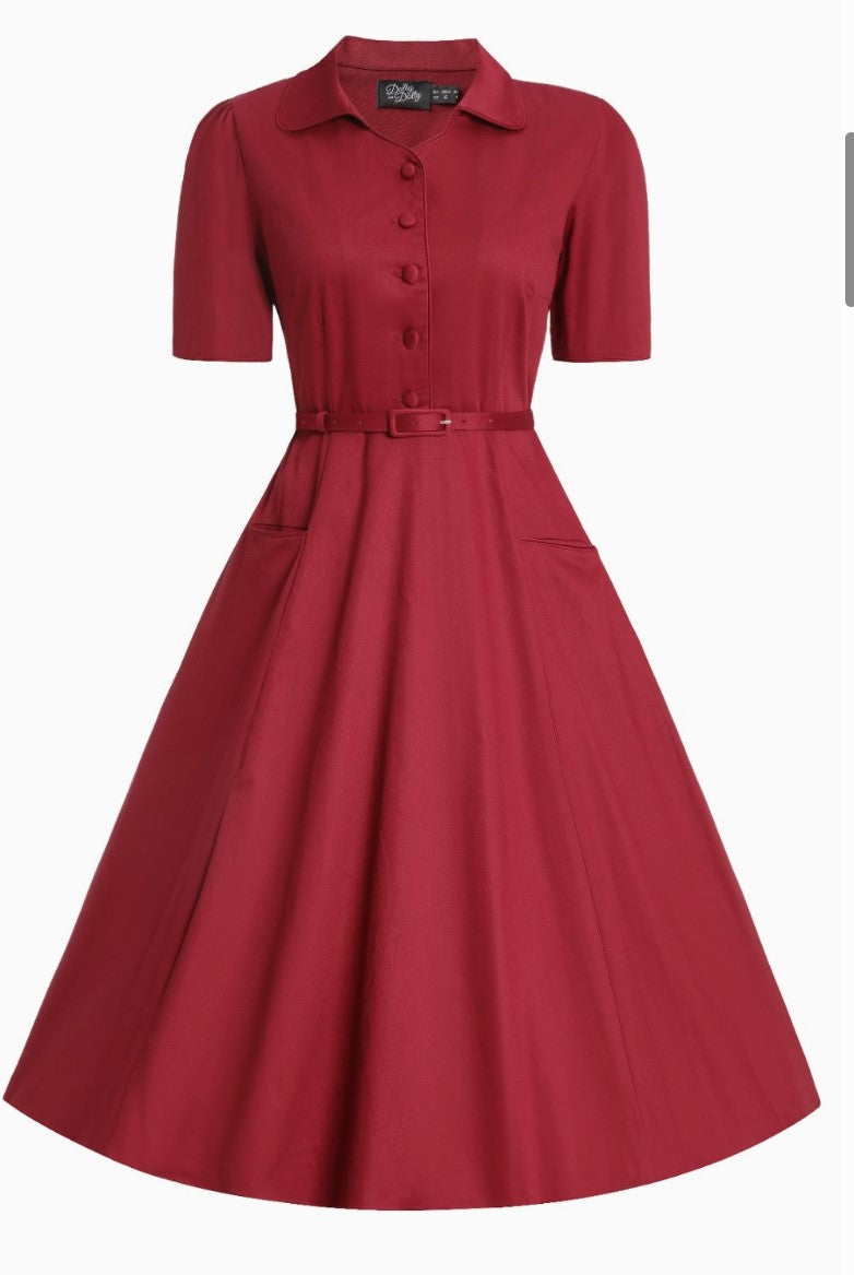 Vestido Borgonha Mabel