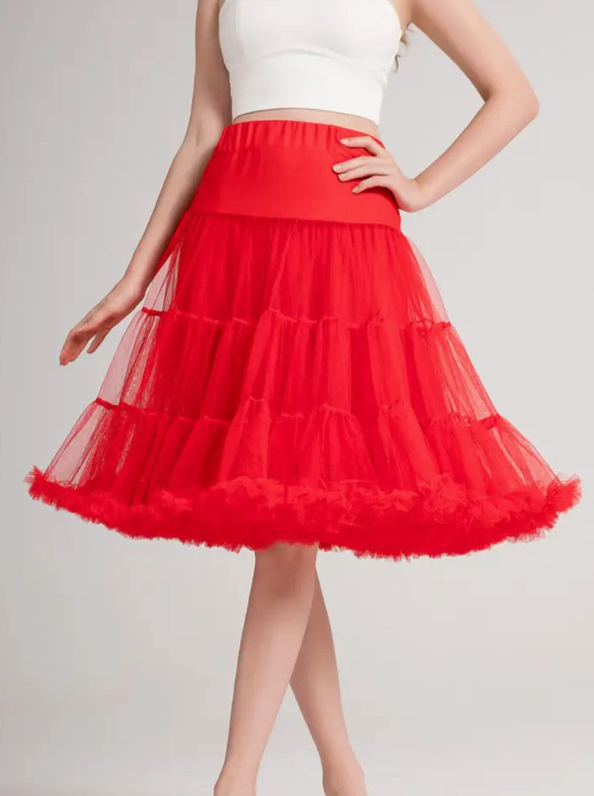 Anágua em vermelho