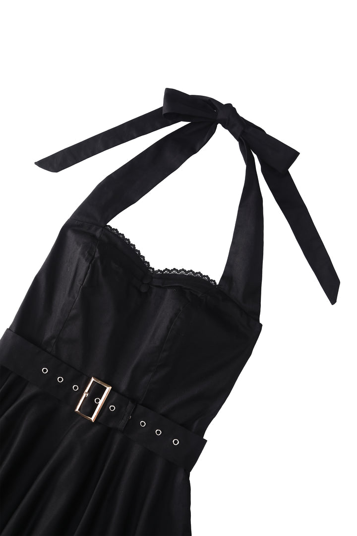 Vestido Halter preto