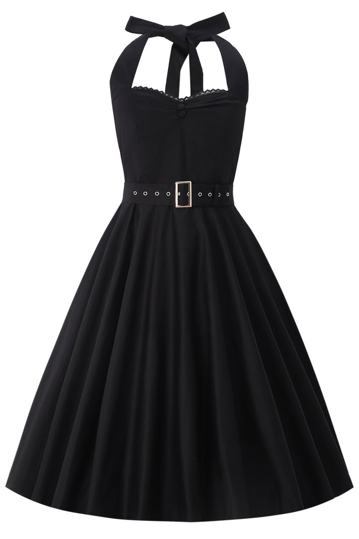 Vestido Halter preto