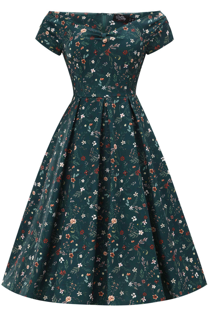 Vestido Lily ombro lírio verde