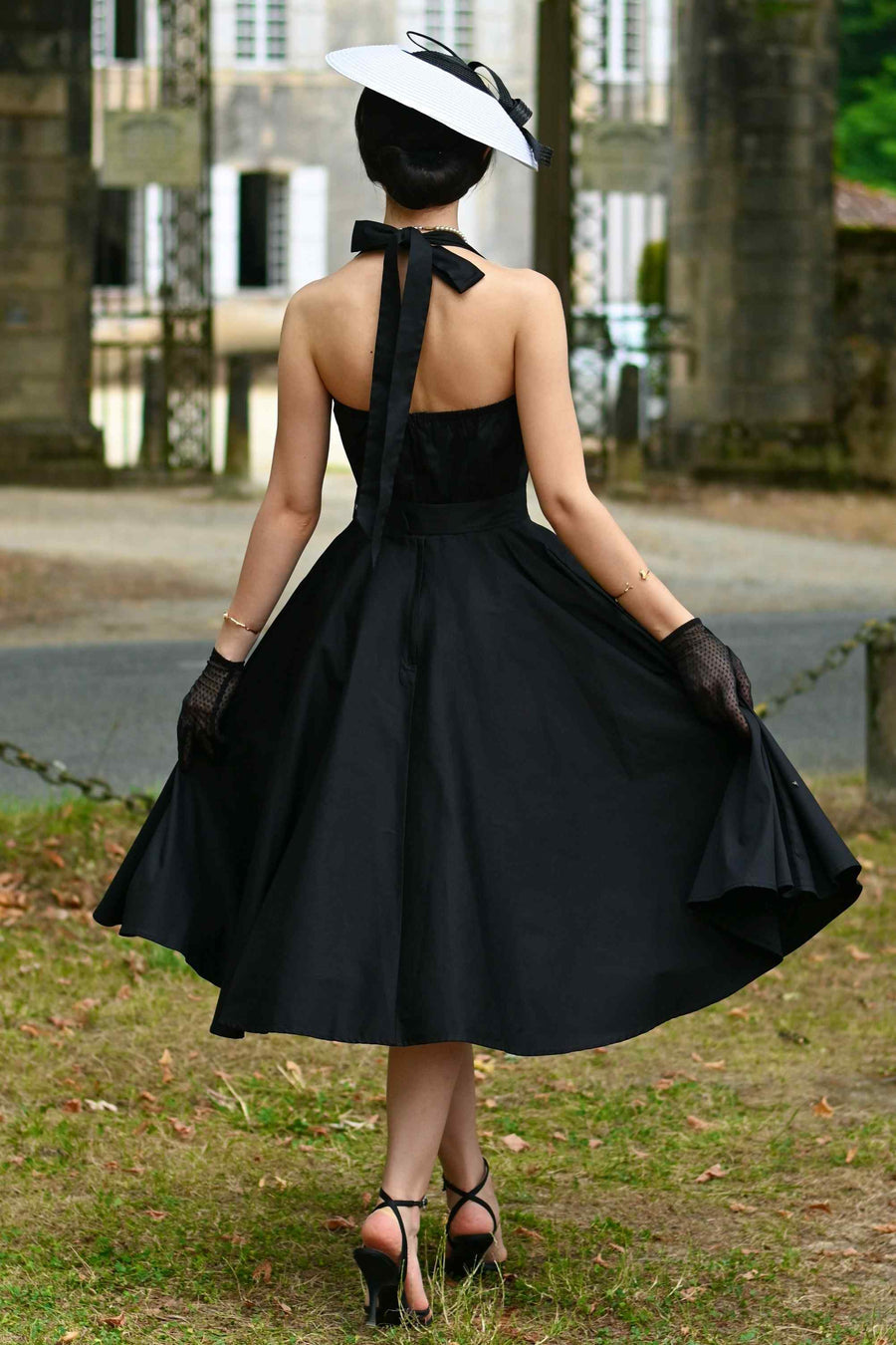 Vestido Halter preto