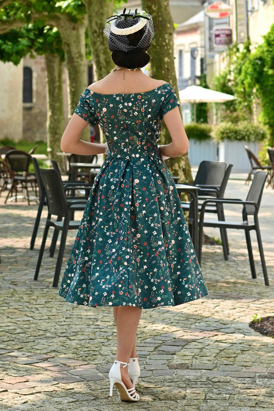 Vestido Lily ombro lírio verde