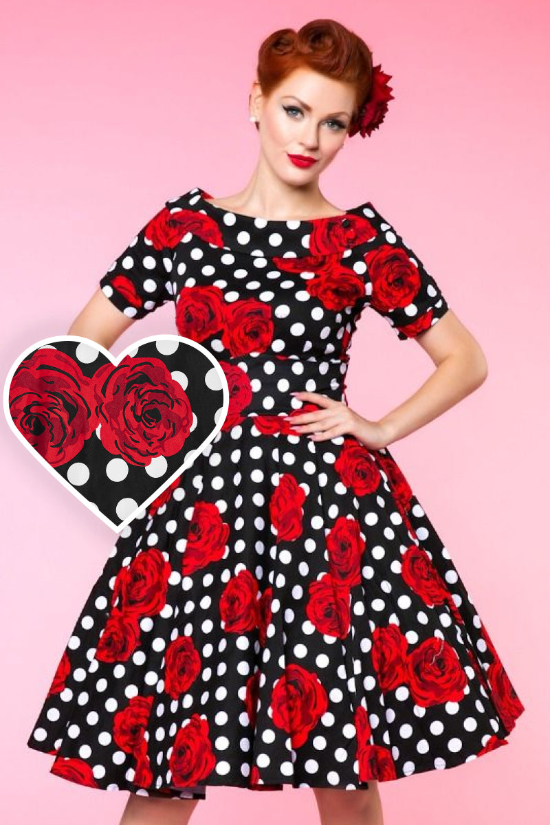 Vestido Polka Rose