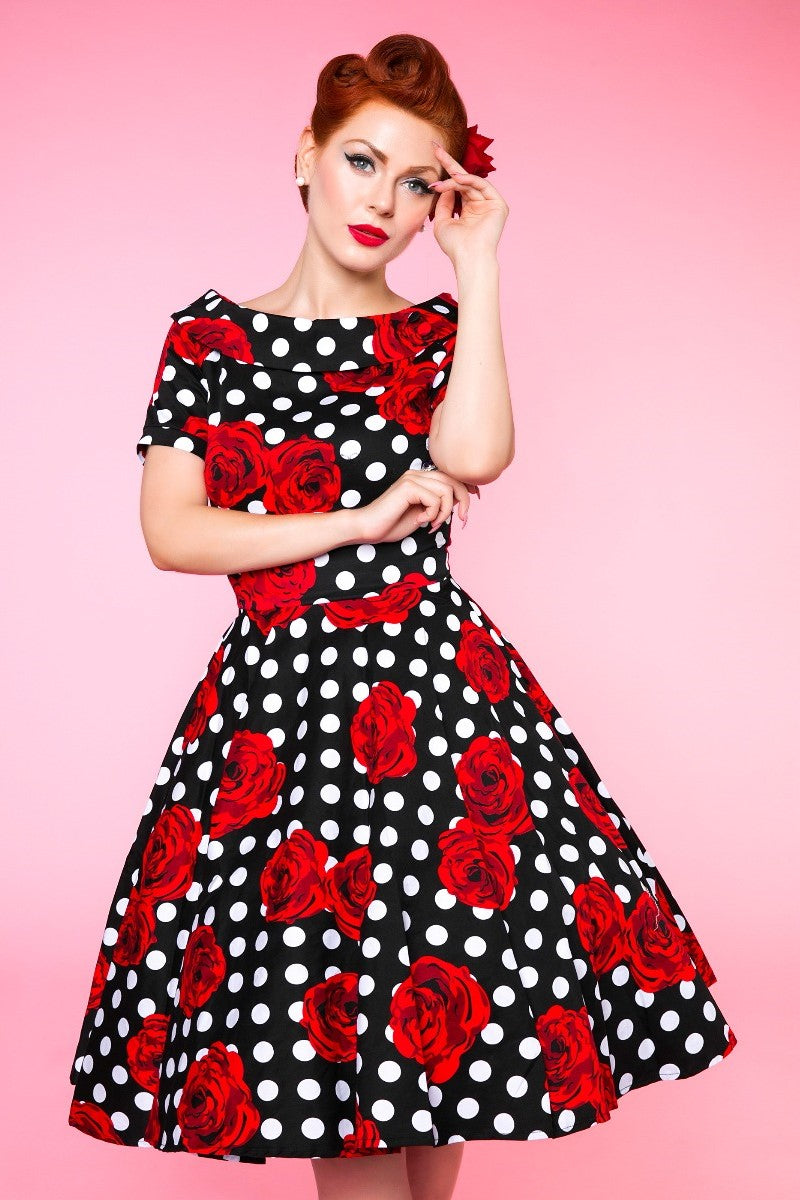 Vestido Polka Rose