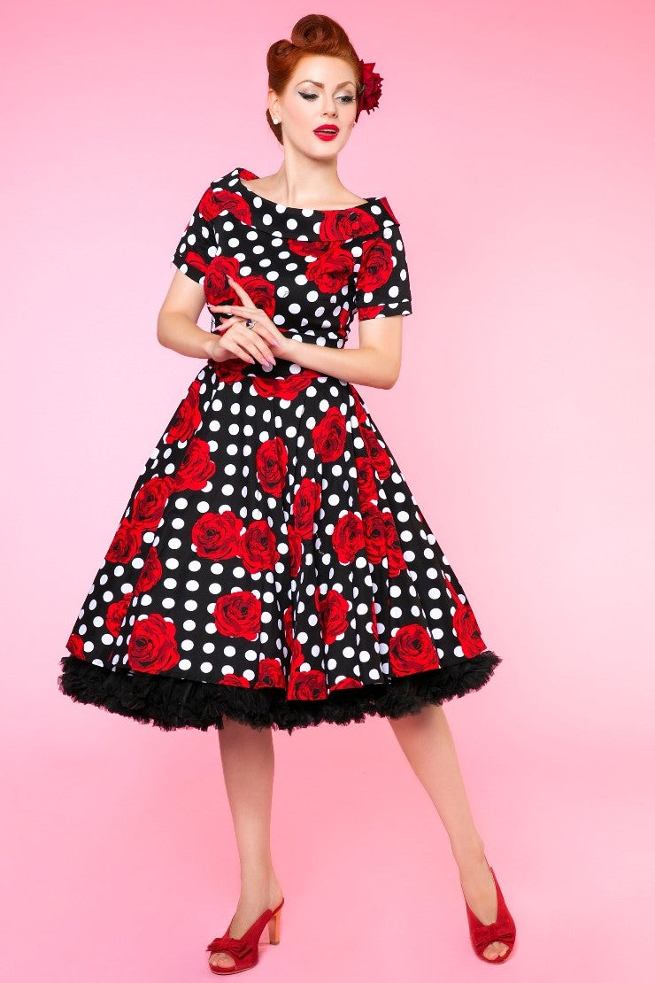 Vestido Polka Rose